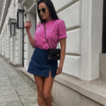 Różowy t-shirt Lamilla.