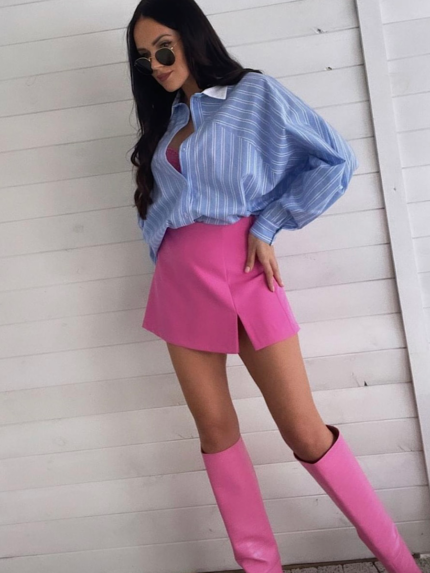 Krótkie spodenki w różowym kolorze Lamilla.