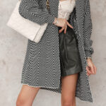 kardigan w jodełkę