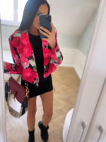 krótka marynarka z długim rękawem