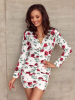 mini sukienka w kwaity