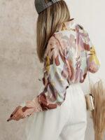 bluzka z wiskozy w kwiaty