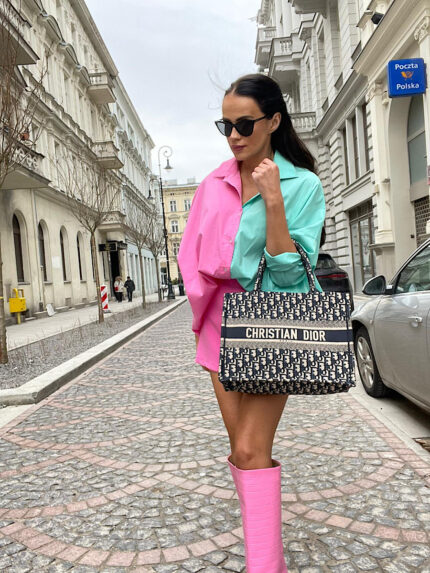 Dwu kolorowa koszula z marki LaMilla.