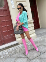 Koszula z bawełny w kolorze różowym i zielonym LaMilla.