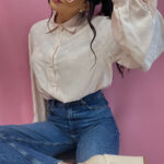 Koszula w pudrowym różu Lamilla.