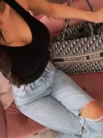 Dzianinowy krótki top na ramiączkach LaMilla.