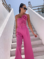 Gorsetowa bluzka z kwiatem LaMilla.