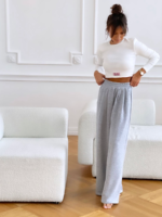 Szare szerokie spodnie LaMilla.