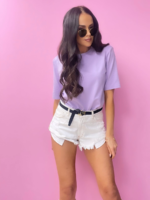 t-shirt w kolorze lila