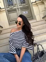 Oversizowa bluzka z bawełny LaMilla