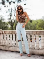 Top we wzorze brązowo czarnej panterki LaMilla.