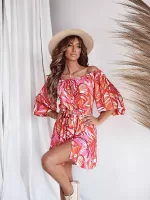 Lniano, wiskozowa sukienka polskiej produkcji Xana.