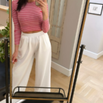 Białe szerokie spodnie LaMilla