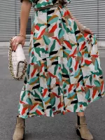 Maxi sukienka z zakładanym dekoldem Simplicity