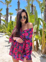 Kombinezon z krótką szeroką nogawką i bufiastym rękawem LaMilla.