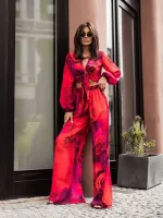 Szyfonowy komplet w kwiaty LaMilla