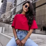 Bawełniana krótka bluzka LaMilla