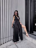 Długi satynowy kombinezon polskiej produkcji LaMilla