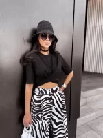 Bluzka z troczkami do wiązania Lamilla