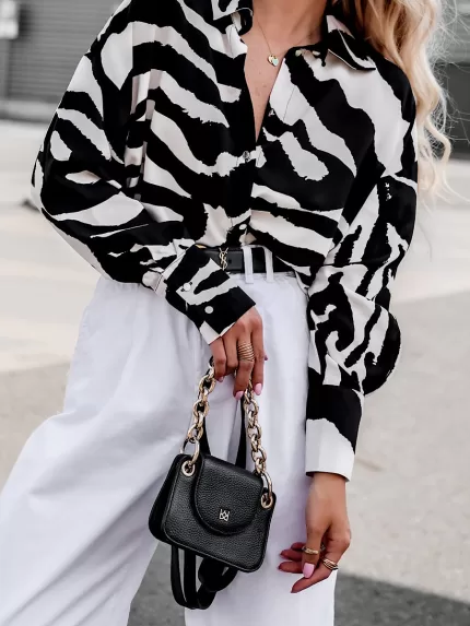 Luźna koszula z wiskozy Simplicity