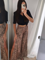 Szerokie spodnie na gumce w pasie LaMilla