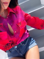 Koszula w czerwono - fioletowym kolorze LaMilla