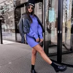 Fioletowa bawełniana sukienka LaMilla