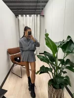 Jasno szare plisowane spodenki LaMilla