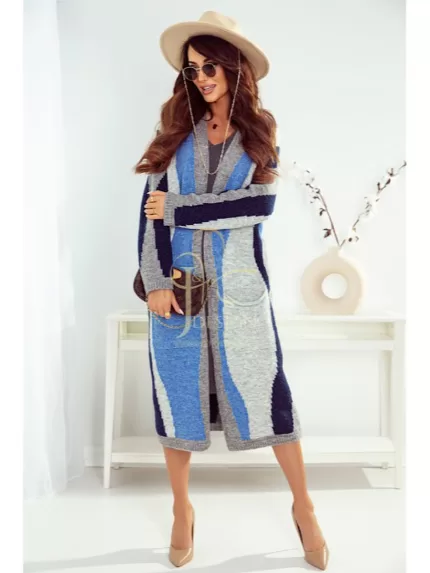 Długi kardigan polskiej produkcji