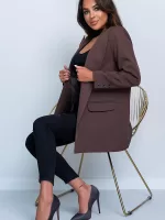 Marynarka polskiej produkcji w brązowym kolorze