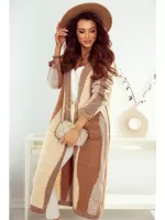 Długi niezapinany sweter polskiej produkcji