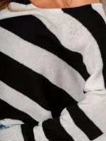 Sweter w czarno białe paski polskiej produkcji TMC