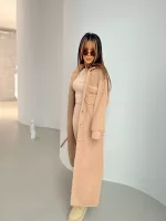 Beżowy płaszcz La Manuel