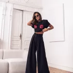 czarne eleganckie spodnie LaMilla