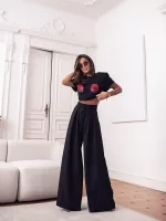 czarne eleganckie spodnie LaMilla