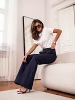 Spodnie dzwony granatowe LaMilla