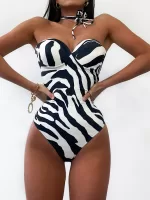 Body w czarno- białą zebrę Lamilla