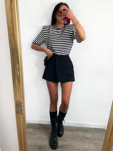 Tshirt w czarno-białe paski LaMilla