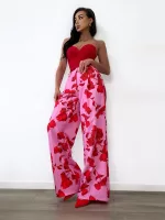 Szerokie spodnie w kwiaty LaMilla