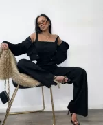 Czarny elegancki komplet Lamilla