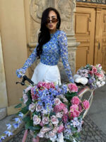 Bluzeczka siateczka w kwiaty LaMilla