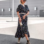 Długa sukienka w kwiaty