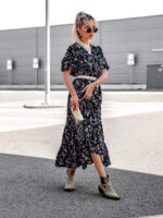 Długa sukienka w kwiaty