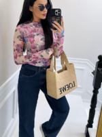 Bluzka siateczka w kwiaty LaMilla