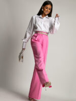 Szerokie, spodnie LaMilla z wysokim stanem