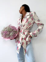 Oversizowa marynarka w kwiaty LaMilla