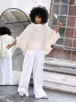 Luźna bluzka z lnu i wiskozy