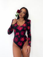 Body w kwiaty z poduszkami na ramionach LaMilla