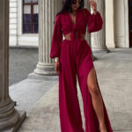 Bordowy komplet Lamilla