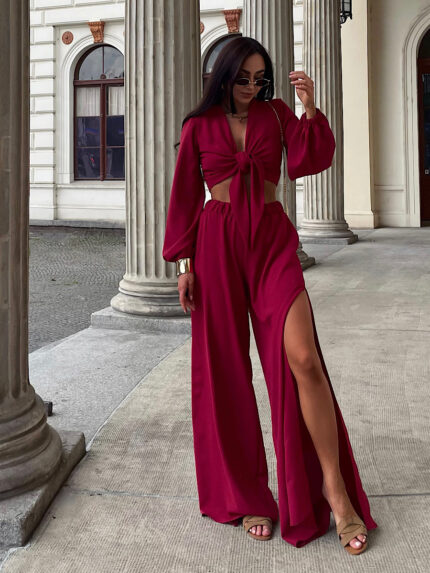 Bordowy komplet Lamilla